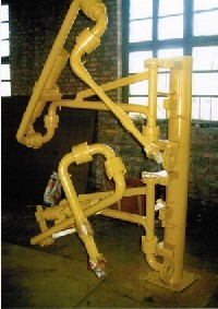 河北石家莊客戶定制采購的一批AL2543型汽車底部裝卸臂鶴管，已發(fā)往使用現(xiàn)場(chǎng)(1)